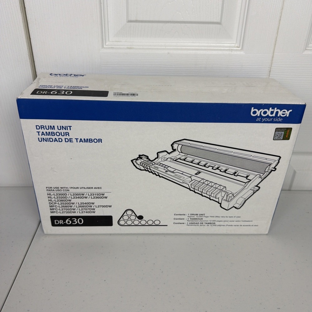 Brother Genuine DR630 Black Drum Unit- Black-New Sealed
